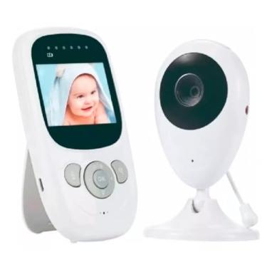 Imagem de Babá Eletrônica Sem Fio Vídeo Voz Monitor Visão Noturna Projetada Com Canções