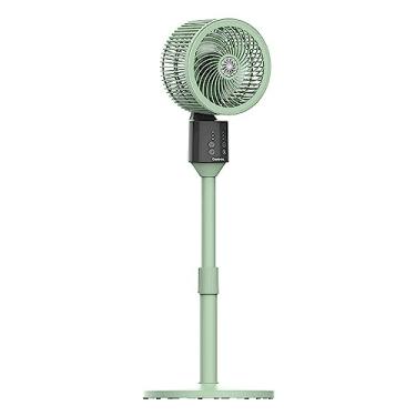 Imagem de Ventilador de pedestal doméstico de circulação de ar piso controle remoto vertical baixo ruído cabeça de agitação ventilador elétrico escritório silencioso oscilação cooler altura ajustável, verde, 85 cm