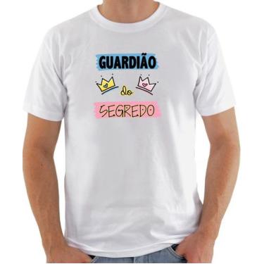 Imagem de Camiseta Adulto Guardião Do Segredo Est. Rosa Azul  - Chá De Bebê Reve
