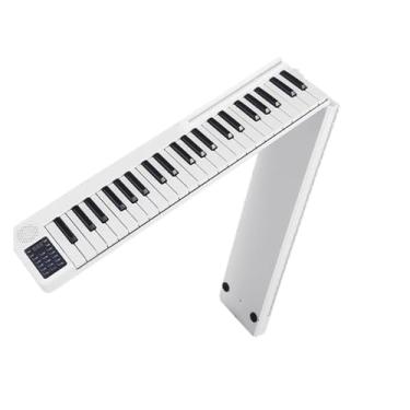 Imagem de teclado eletrônico para iniciantes Piano Portátil Dobrável Com 88 Teclas, Piano Digital Multifuncional, Teclado Eletrônico Para Piano, Instrumento De Estudante (Size : White)