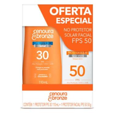 Imagem de Kit Protetor Solar Cenoura E Bronze Fps 30 110ml E Protetor Solar Faci