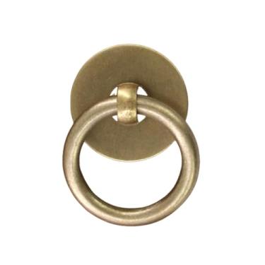 Imagem de Puxador de gaveta de latão, anel de cobre antigo para armário, estilo 2,4cm