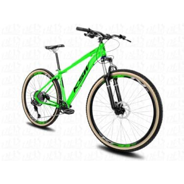 Imagem de Bicicleta Aro 29 KSW XLT100 Com 12 Toda Relação 1x12 Completa Absolute Catraca 11/52 dentes Freio Hidraulico Suspensão com trava,15,Verde Neon Preto