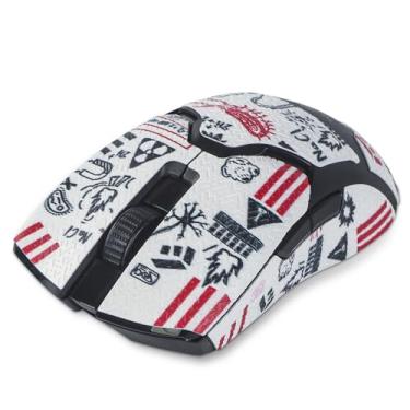 Imagem de immoenuc Adesivos de fita adesiva de mouse para Razer Viper V2 Pro Mouse antiderrapante, autoadesivo, pré-cortado, resistente ao suor, acessórios para mouse de jogo (branco)