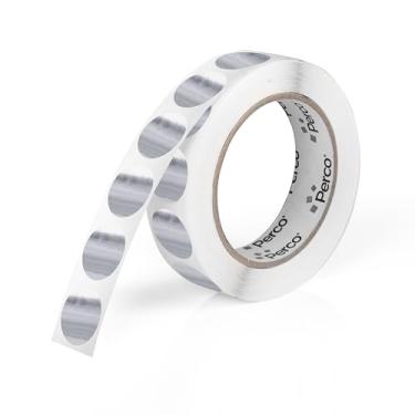 Imagem de Perco Etiquetas adesivas redondas prateadas de 2,5 cm com adesivo permanente para convites de casamento - 1.000 etiquetas por rolo - Cores vibrantes, forte adesão - Feito nos EUA