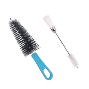 Imagem de CCeCCe Kit de escova de limpeza bucal para saxofone, conjunto de 2 escovas de limpeza de cerdas de pó de oboé para flauta de saxofone, trompete, clarinete, instrumento de sopro de madeira, acessórios
