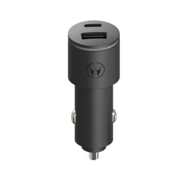 Imagem de Motorola, Carregador Veicular Turbo Power™ 45W, Porta USB-A e USB-C