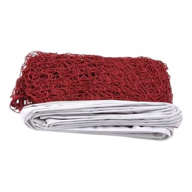 Imagem de Amagogo Rede portátil de substituição para badminton, rede de malha para exercício de vôlei, para jogar ao ar livre, tênis, pátio, Vermelho