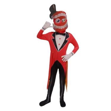 Imagem de FATIANLEE The Amazing Digital Circus costume for kids Pomni Costumes Jumpsuit with mask Jax Halloween costume for 3-13 old (New Crine, 6-7 years)