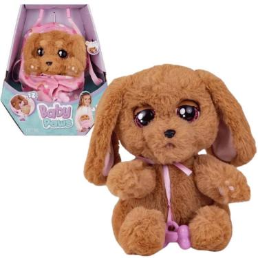 Imagem de Pelúcia Cachorrinho Interativo Baby Pows Rosa 2+ Multikids