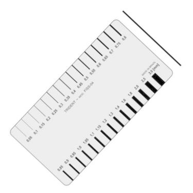 Imagem de Fissurômetro Gabarito Fissuras Régua Fiss04 Trident Desetec