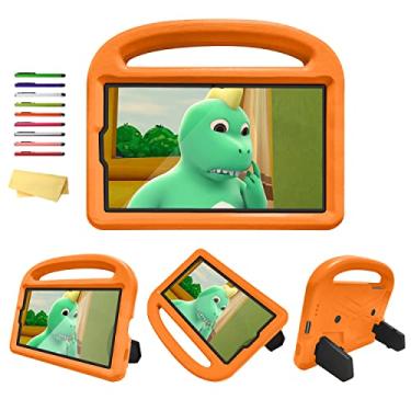 Imagem de Capa infantil para Samsung Galaxy Tab A7 Lite 22.1 cm modelo 2021 (SM-T220/T225/T227), capa UUcovers leve de espuma vinílica acetinada à prova de choque com alça de suporte, capa protetora resistente