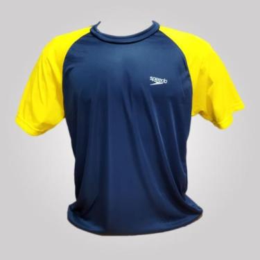 Imagem de Camisa Speedo Team Collection Masculina - Azul Marinho+Amarelo, GG