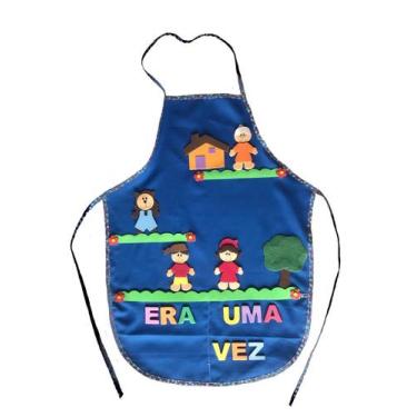 Imagem de Avental Contação De História - Criativa Educativos, AZUL/ CHAPEUZINHO