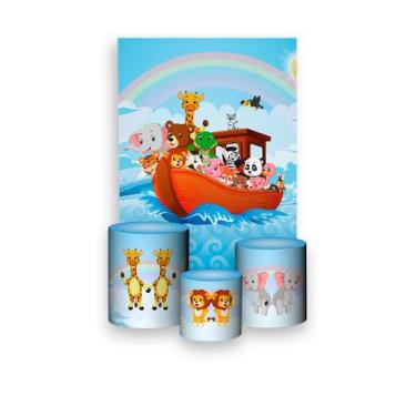 Imagem de Painel De Festa Vertical 1,50 x 2,20 + Trio De Capas Cilindro -  Arca 
