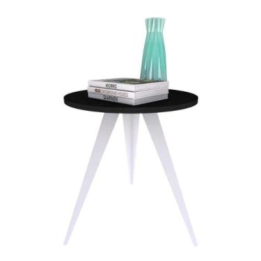 Imagem de Mesinha Lateral De Canto Para Sala E Quarto Redonda B.P - Metalcromo