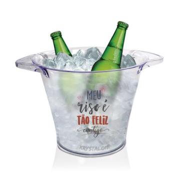 Imagem de Balde De Gelo Personalizado Tão Feliz Para Dia Dos Namorados - Krystal
