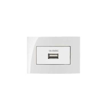 Imagem de Tomada USB para Móvel Branca Sleek Margirius