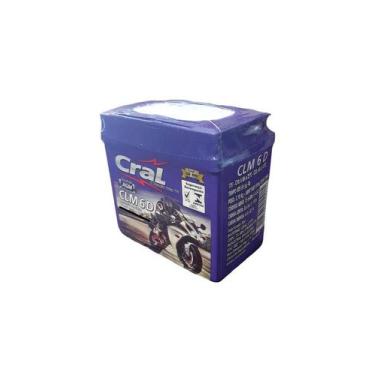 Imagem de Bateria 6ah Cral P/ Moto Pop 100 Biz 125 Cg 126 Cg 150, CLM 6 D