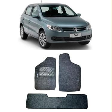 Imagem de Jogo Tapete Carpete Volkswagen Gol G5 G6 2008 a 2014 Com Logo Bordado 