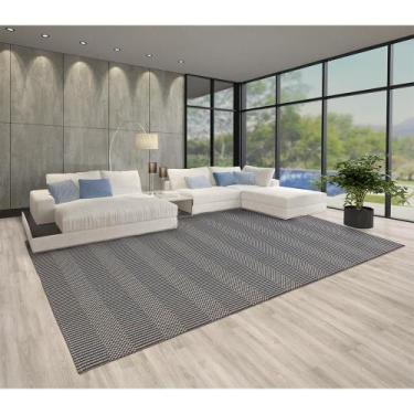 Imagem de Tapete P/ Sala Serido 21409 L.Grey Navy 2,30X3,00 São Carlos - Tapetes