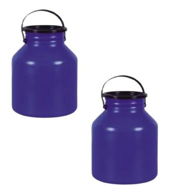 Imagem de 2 Vasilhame Leiteira Galão 10 Litros De Leite Bombona Injesul