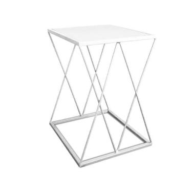 Imagem de Mesinha Lateral Alta Moderna p/ Decoração Sala Quarto Colima - Loja da