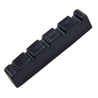 Imagem de Nut Baixo 5 Cordas 43.1mm x 6.1mm Largo Flat ABS Preto - Ronsani