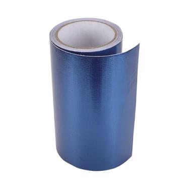 Imagem de TUCKBOLD Fita autoadesiva para caminhão RV carro 27 x 24 m | Fita de reparo de lona de tenda à prova de vazamento de fibra de vidro azul 1 peça