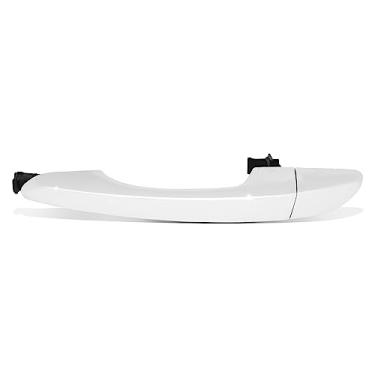 Imagem de DNA MOTORING Maçaneta externa traseira esquerda compatível com Hyundai Tucson 16-21, compatível com modelo sem entrada inteligente, cromado, OEM-DHO-01224