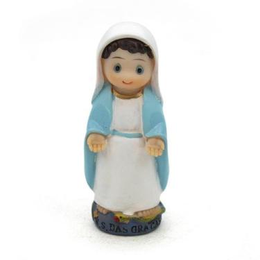 Imagem de Imagem Nossa Senhora das Graças Infantil Importada Resina 8 cm - Amém 