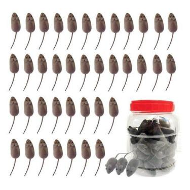 Imagem de Kit 100 Ratinhos com Apito Brinquedo Rato para Gato Atacado Petshop  -