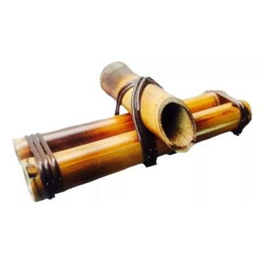 Imagem de Biqueira De Bambu Natural Para Fontes De Agua 20cm Oferta - HC Decoraç
