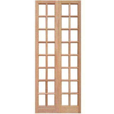 Imagem de Porta Camarão 16 Vidros em Madeira Maciça Cedro Arana Casmavi, 70cm x 