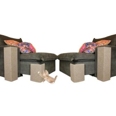 Imagem de Arranhador Para Gato E Protetor Sofá Retrátil De Quina Kit 4 Peças - A