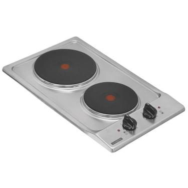 Imagem de Cooktop Dominó Elétrico Tramontina com 02 Bocas, Acendimento Mecânico Inox