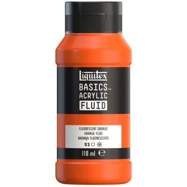 Imagem de Tinta Acrílica Liquitex Basics Fluid 118ml Fluo Orange, Fluid