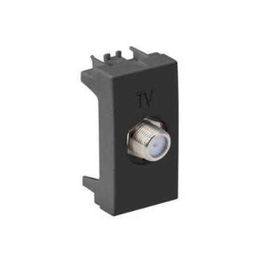 Imagem de Módulo Tomada Coaxial Para TV 75 OHMS Simon 35 Preto Grafite