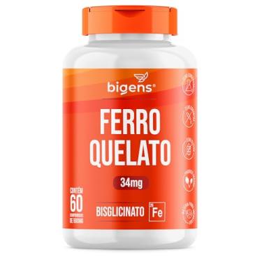 Imagem de Ferro Quelato Bisglicinato 34mg, 60 Comprimidos, Biogens