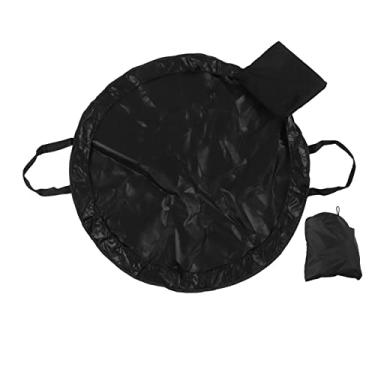 Imagem de Tapete para Troca de Roupa de Mergulho, Bolsa de Armazenamento Portátil para Troca de Roupas de Surf, Ideal para Natação, Surf, Caiaque, Escalada, Pesca (Tudo preto)