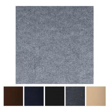 Imagem de SOOKEA Carpetes Em Placas Descascam E Colam, Piso De Carpete Autoadesivo, 10 Placas/10 Pés Quadrados, Quadrados Antiderrapantes, Carpetes Em Placas Acolchoados Macios Para Cozinha, Quartos, Ambientes