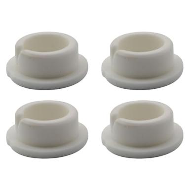 Imagem de JCBIZ 4 peças de tampão de vedação de silicone branco transbordamento tampa de furo de transbordamento adequado para cozinha banheiro armário pia bico completo plugues redondos