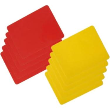 Imagem de Sluswallow Conjunto de cartas de árbitro vermelho e amarelo 10 peças de cartas de aviso de árbitro de futebol para treinador de futebol e equipamento de árbitro