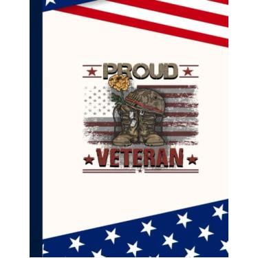 Imagem de Proud Veteran Flag Sublimation Composition Notebook: US Memorial Day,Notebook For Boy,Teens,Students for Writing Notes | Veteran Journal College Ruled | 100 Pages 8.5x11 in
