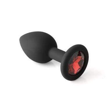 Imagem de Plug Anal em Silicone Tamanho P, M e G com Pedra Vermelha Pequeno e Confortável (M)