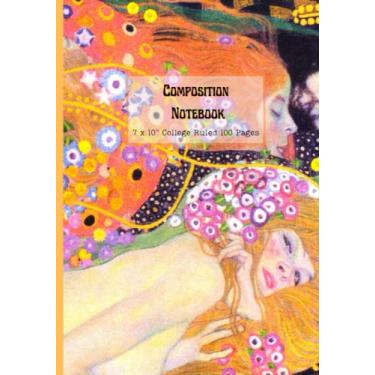Imagem de Gustav Klimt - 'Water Serpents II' Composition Notebook | 7 x 10" Inch - 100 College Ruled Pages: Vintage, Art Nouveau Design - Great for Personal Use, or for any Gifting Occasion