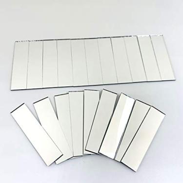 Imagem de CHENRUI 100 peças de mosaico de vidro retangulares de 1/5.1 cm x 5.1 cm (1/5.1 cm x 5.1 cm)