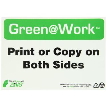 Imagem de Zing Green Products 1013 Placa de plástico reciclado verde no trabalho "impressão ou cópia em ambos os lados", 25,4 cm de comprimento, 17,8 cm de largura