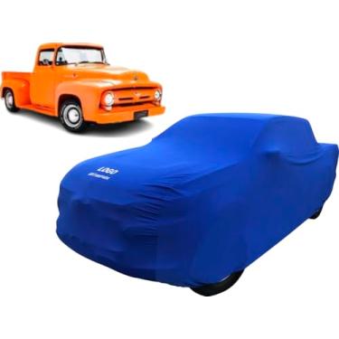 Imagem de Capa Camionete Antiga Ford F100 De Tecido Helanca Lycra (Azul)