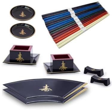 Imagem de Kit Oriental Japonês Servir Sushi Sashimi 18 Peças